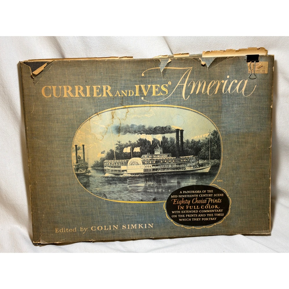 Currier and Ives America 80 Full Color Prints Colin Simkin Bonanza Books Vintage